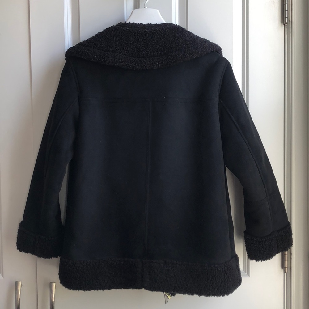 Gap Women’s Sherpa Faux-Suede Biker Jacket - Picture 5 of 9